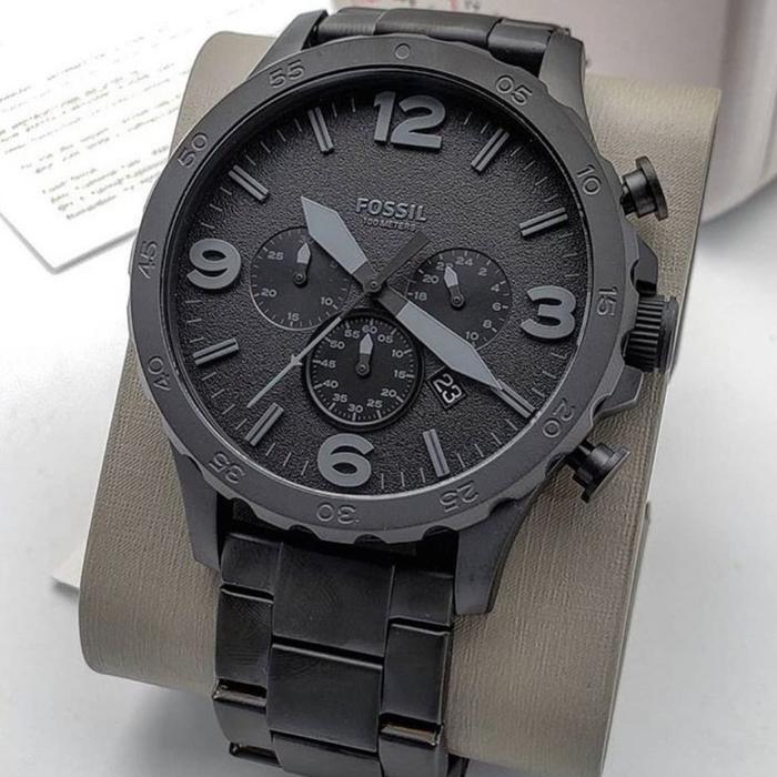 Jam tangan pria original Fossil Nate Chronograph JR1401 GARANSI RESMI