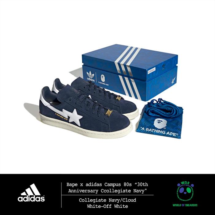 BAPE x Adidas Campus 80’s “30th Anniversary Collegiate Navy”