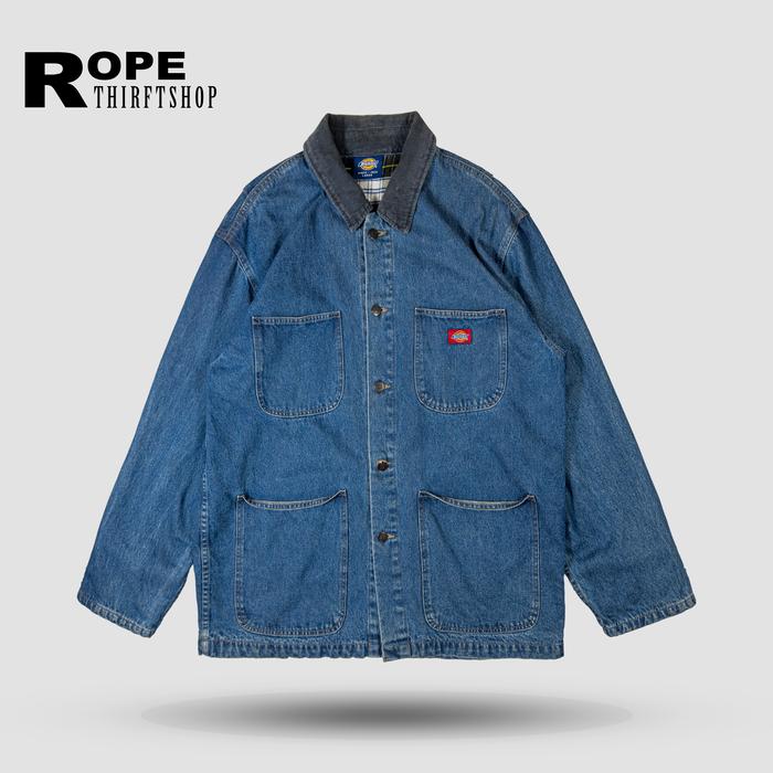 Jacket Denim Chore vintage DICKIES not Carharrt Stussy Levis Uniqlo Lv