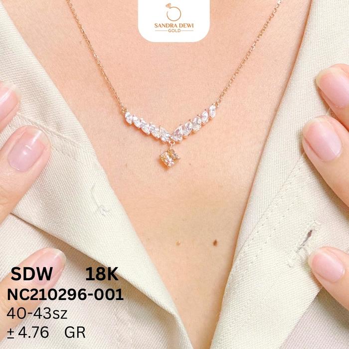 KALUNG KOYE EMAS SANDRA DEWI GOLD MORGANITE COLLECTIONS V LISTRING