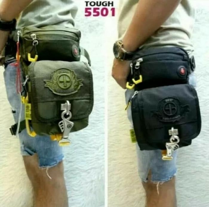 tas pinggang tough army 5501 tas selempang pria tas paha tough import
