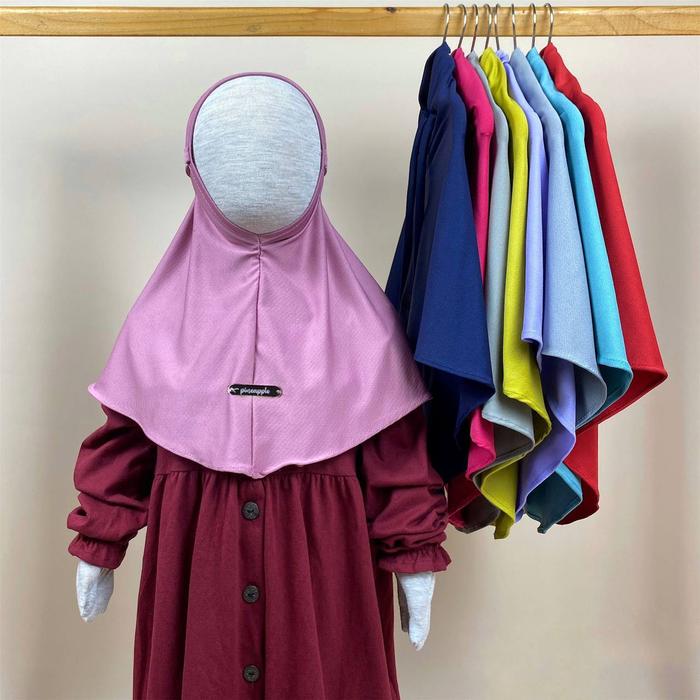 JILBAB ANAK INSTANT BERGO JERSEY KIDS 2-5TAHUN GROSIR PINEAPPLE KIDS