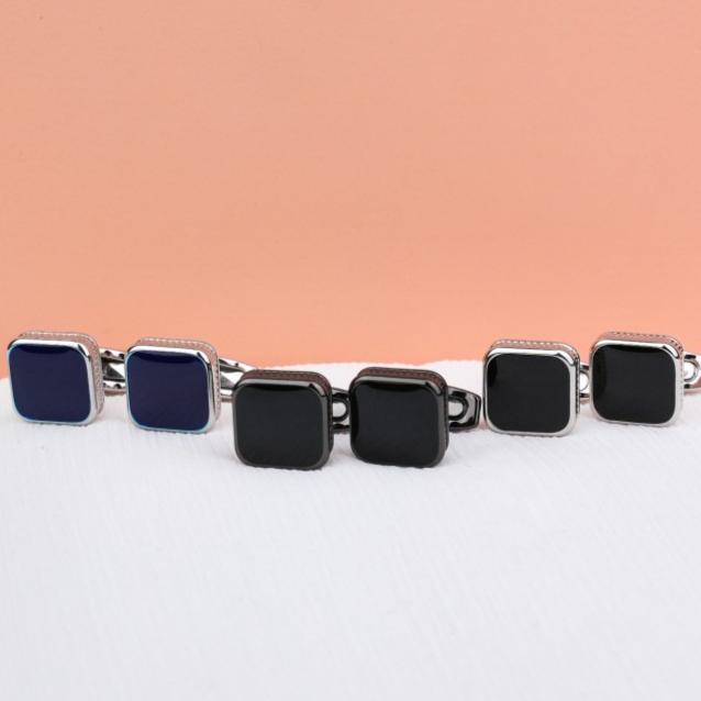 Cufflink Unik Bentuk Kotak | Thobe Kabak Mewah Drew Cufflink