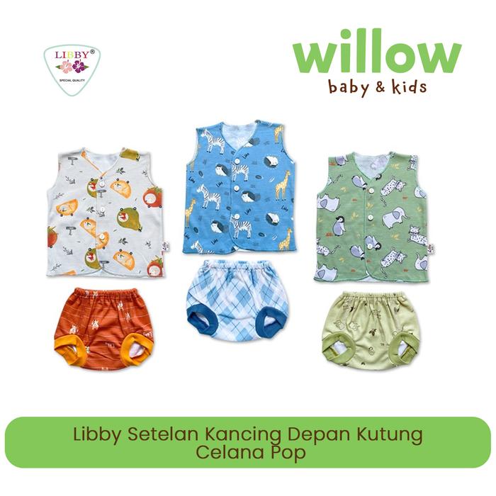Libby Setelan Kancing Depan Kutung Celana Pop Terrace Story Series