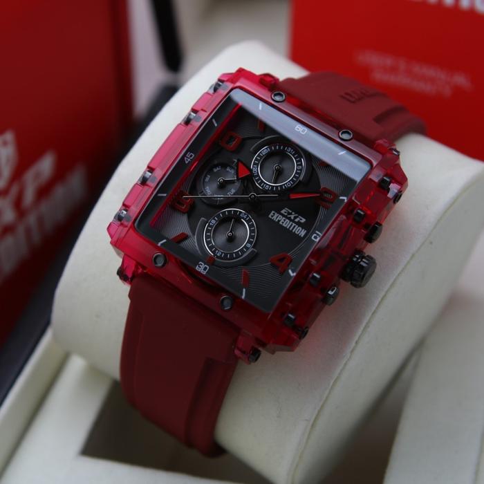 JAM TANGAN EXPEDITION WANITA EXP 6808 / 6808 ORIGINAL - Red
