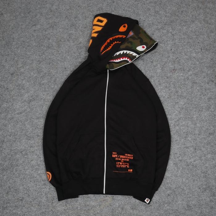 JAKET HOODIE FULL ZIP BAPE SHARK x UNDEFEATED HYPEBEAST AUTHENTIC