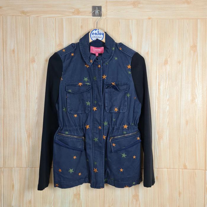 casual kasual jacket jeans wanita katun twill PARKA PLASTIC ISLAND wan