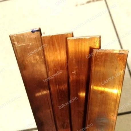 plat tembaga potongan tebal 5 mm x 10 cm x 10 cm