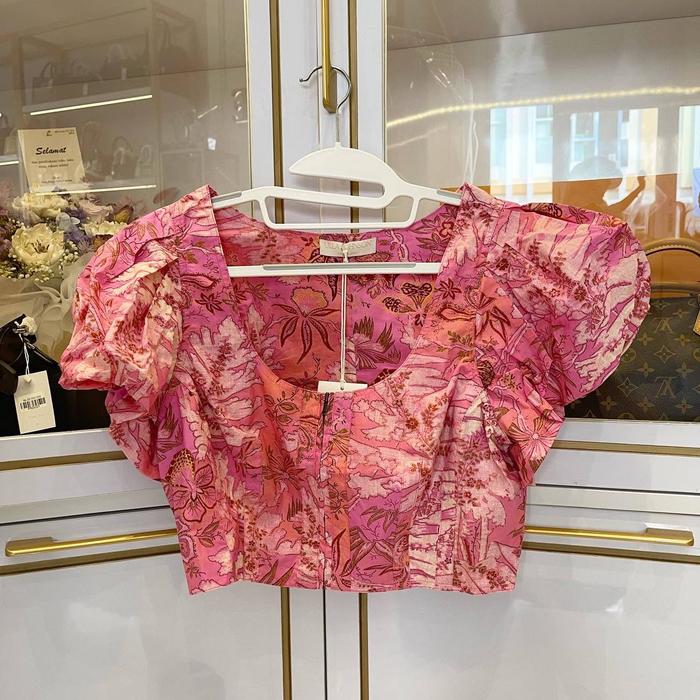 ULLA JOHNSON KALENA TOP COLOR CAMELIA SIZE 6 LD 41CM