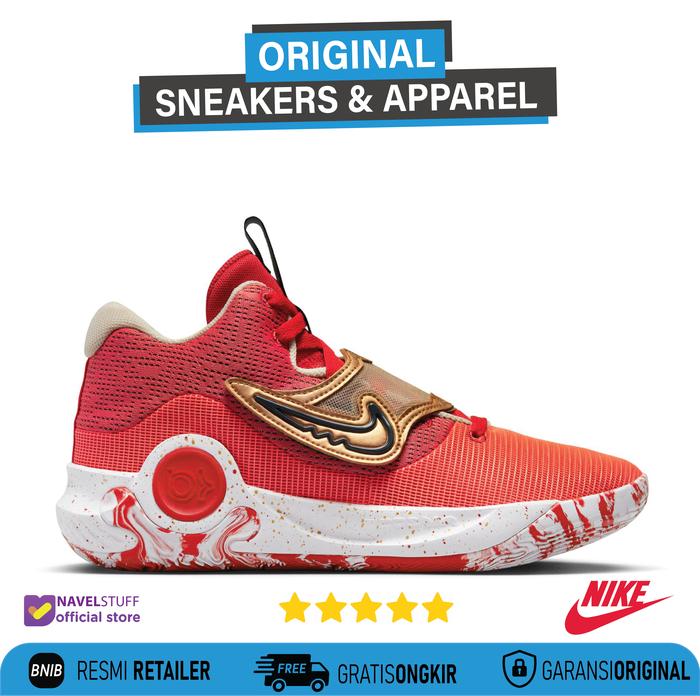 NIKE KD Trey 5 X EP Basketball University Red/Metallic Gold Original