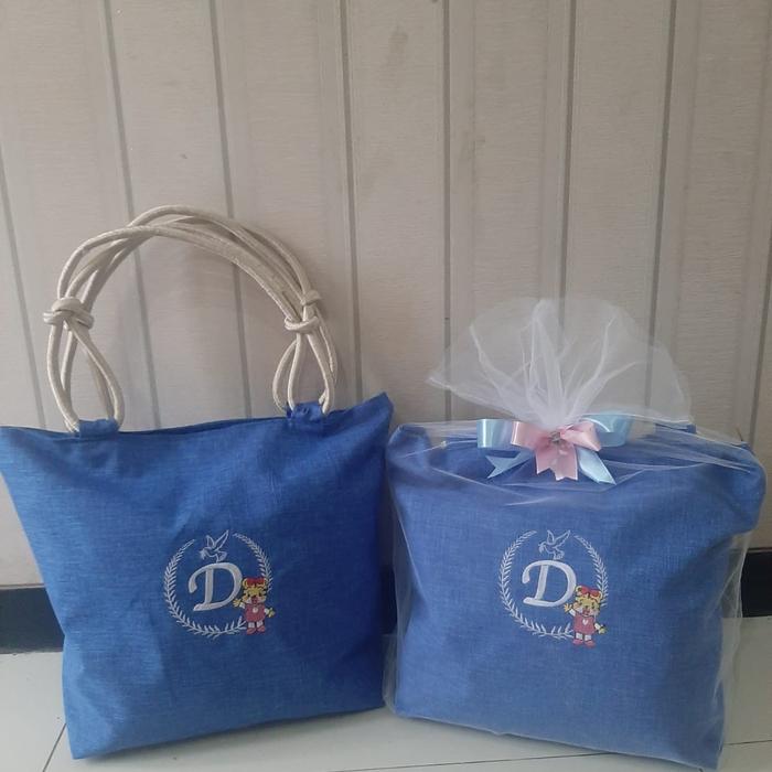 tas kanvas bordir custom tali sumbu