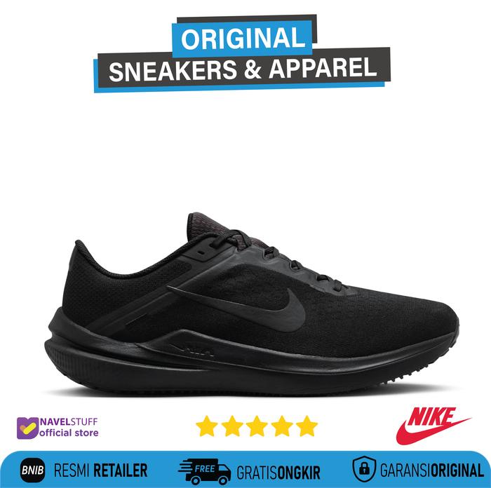 NIKE Air Zoom Winflo 10 Road Running Triple Full Black/Anthracite BNIB