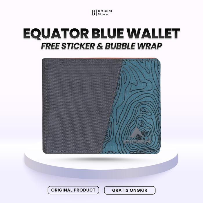 DOMPET EIGER EQUATOR LINE WALLET 1.0 - BLUE BLACK BIRU HITAM PRIA WANITA
