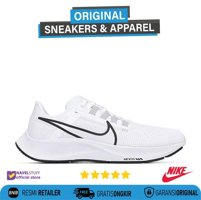 NIKE Air Zoom Pegasus 38 Running White/Black/Pure Platinum/Volt BNIB