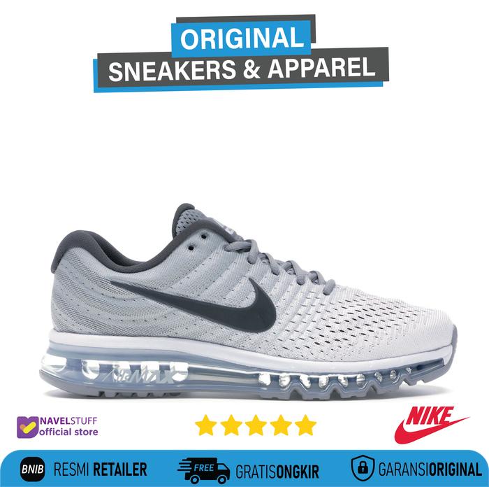 NIKE Air Max 2017 White/Dark Grey/Wolf Grey Original Resmi BNIB