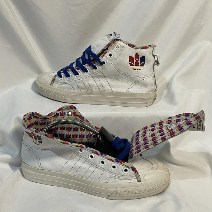 2nd Adidas Original Nizza Hi White Rainbow