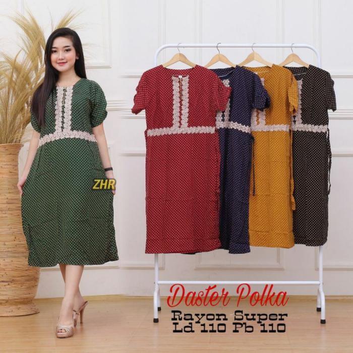 midi polka jumbo gina/dres jumbo terlaris/dres kondangan wanita