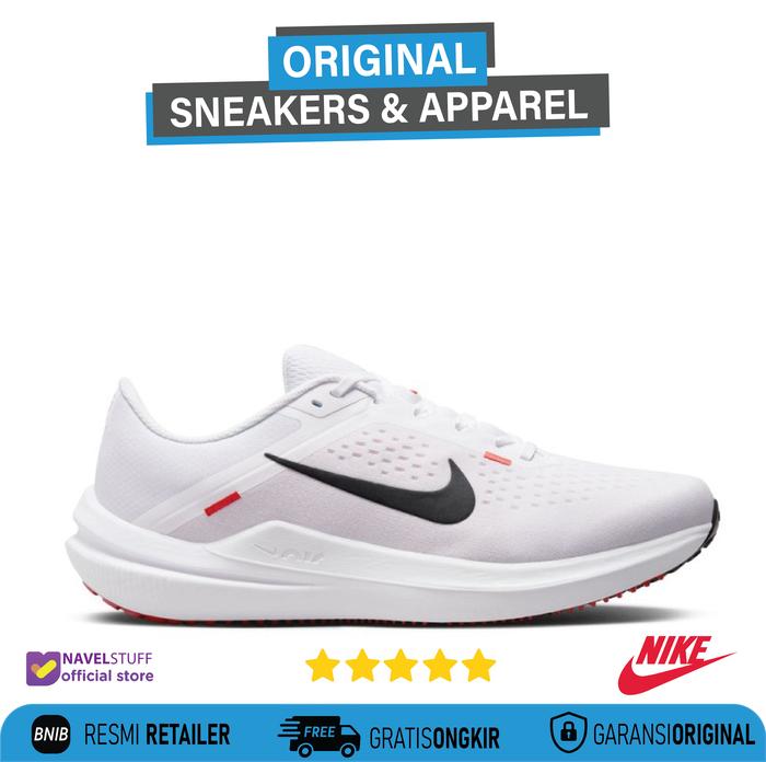 NIKE Air Zoom Winflo 10 Road Running White/Black/Light Crimson Orignal