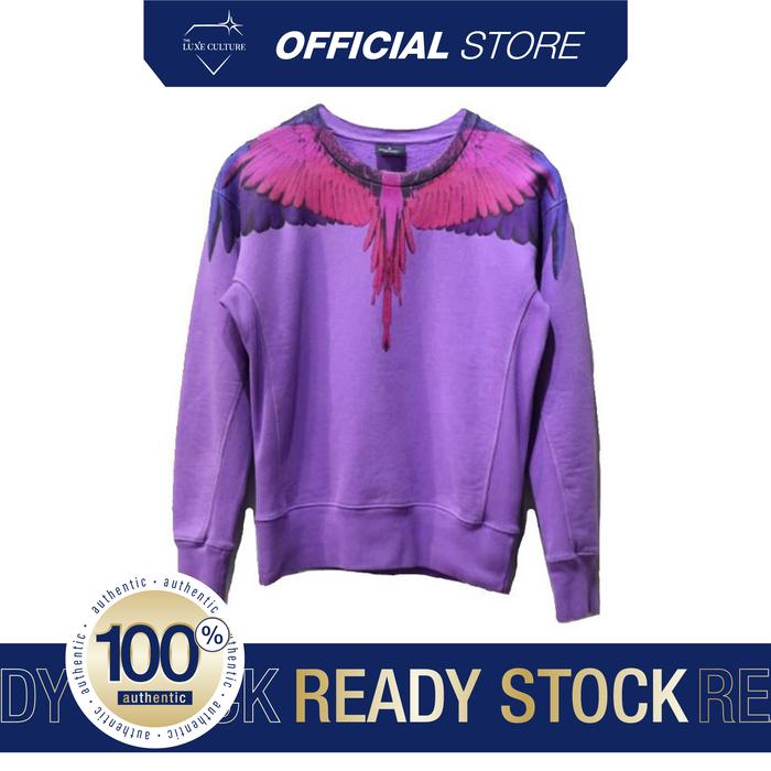 Marcelo Burlon Wing Purple Crewneck / Sweater Branded Original