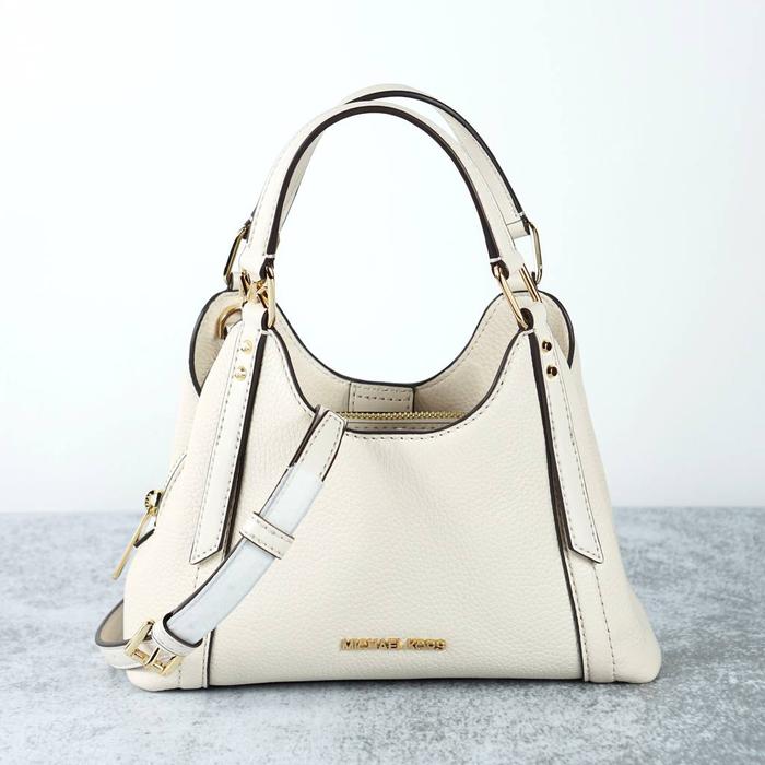 MK arlo small triple compartment xbody leather 23x9x14