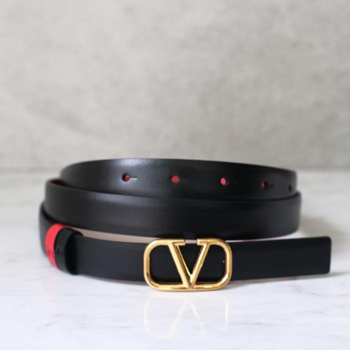 Valentino Belt Reversible Vlogo 2cm Black / Red