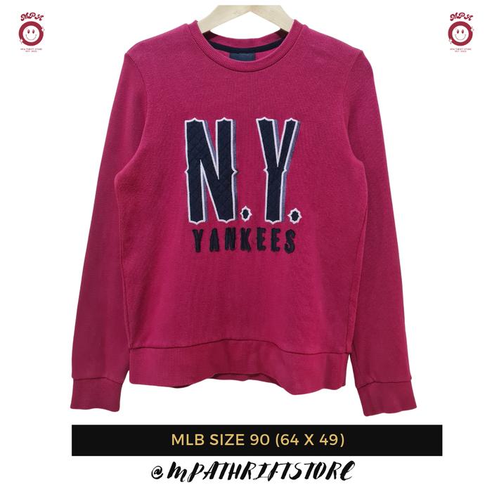 Crewneck MLB Yankees Size 90 Maroon Second Branded