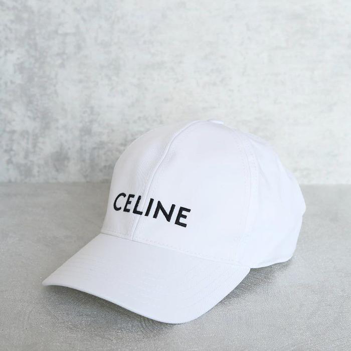 CELINE Embroidered Logo Baseball Cap White