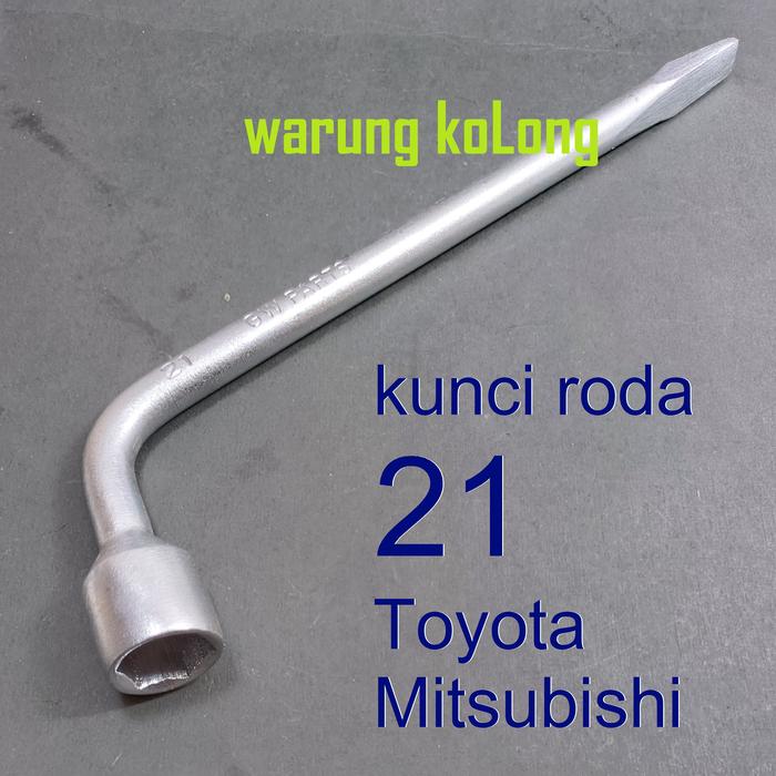 Kunci Roda 21 mm cukit L ban mobil mur baut handel toyota mitsubishi