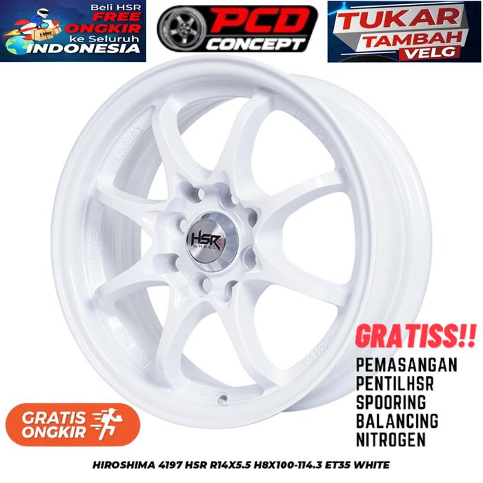 VELG R14 HSR UNTUK MOBIL JAZZ, MOBILIO, XENIA // HIROSHIMA R14