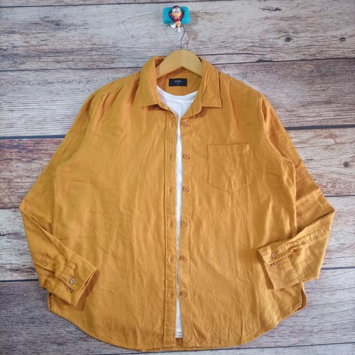 Kemeja Flanel Topten mustard