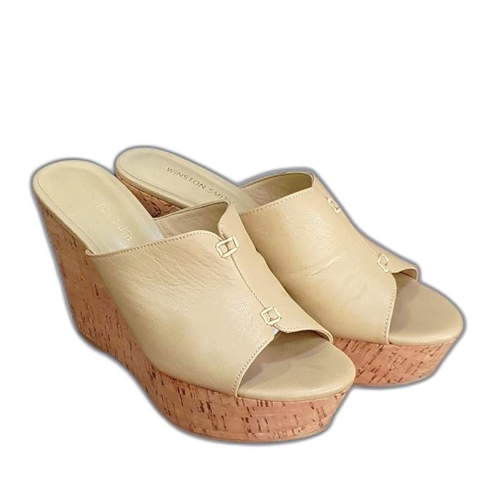 WINSTON SMITH WEDGES SANDAL SELOP WANITA HIGH HEEL, 37
