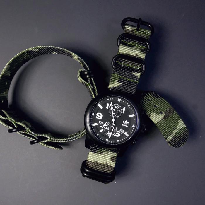 [ZP5-Camo2] Camouflage Zulu Strap Ballistic Nylon PVD Ring Buckle