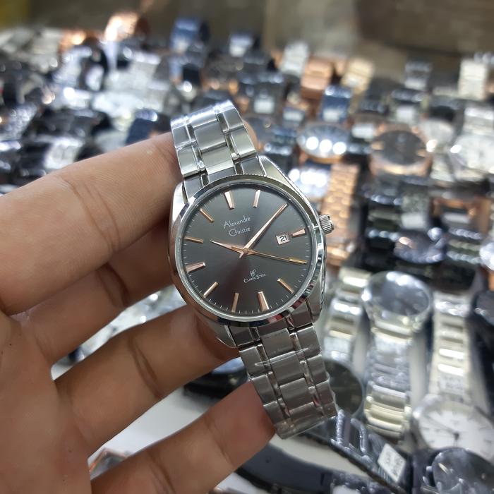 Alexandre Christie AC8515 AC 8515 Jam Wanita Original. Silver Black