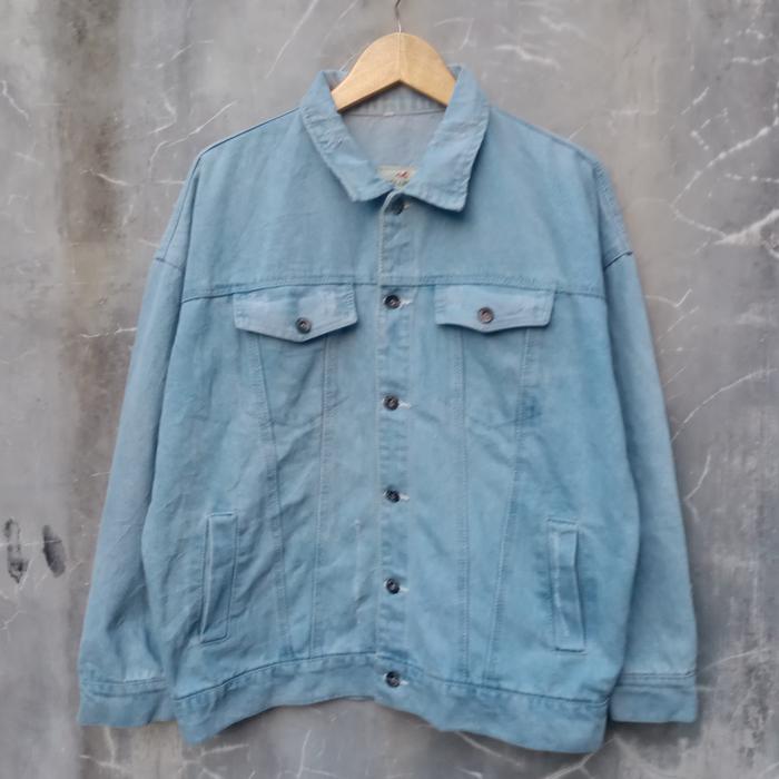 jaket denim trucker tebal size xl second