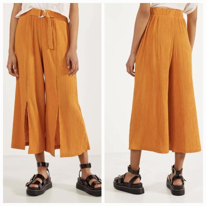 BERSHKA WOMAN CELANA KULOT WITH BELT BARU ASLI ORIGINAL