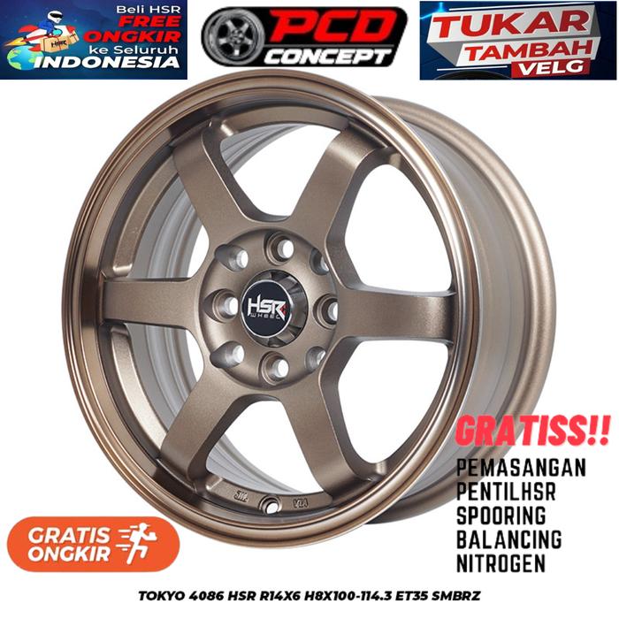 VELG MOBIL TOKYO HSR R14 BRONZE, BISA CICILAN / KREDIVO / HOME CREDIT