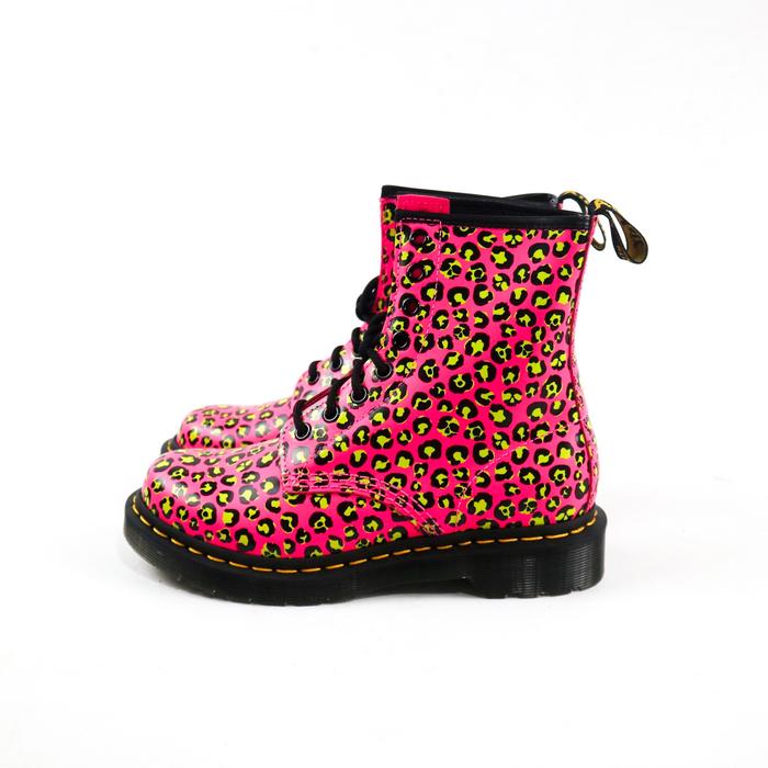 Dr Martens 1460 clash pink leopard smooth 8 hole original