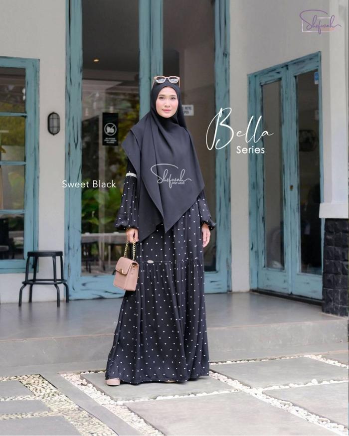 Gamis Wanita Bella Dress Series by Shofwah Gamis Cotton Viscose Motif
