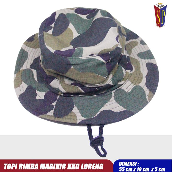 Topi Rimba Loreng KKO Marinir - Topi Bucket Hat Marinir