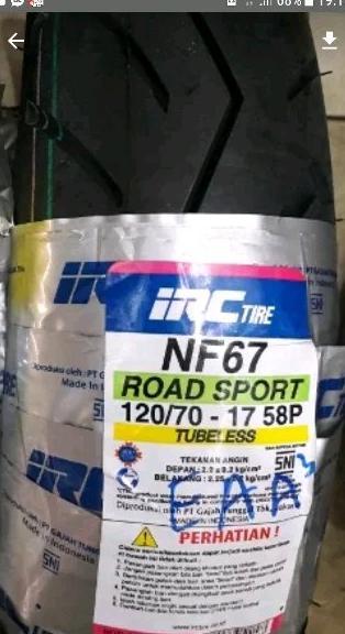 BAN TUBLES IRC UK 120-70 RING 17 STANDAR BELAKANG VIXION NEW PLUS