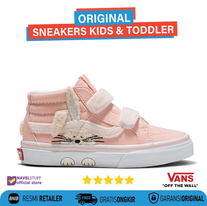 VANS Sk8 Mid V Toddler/Kids Rabbit Garden Party Peach Dust Original