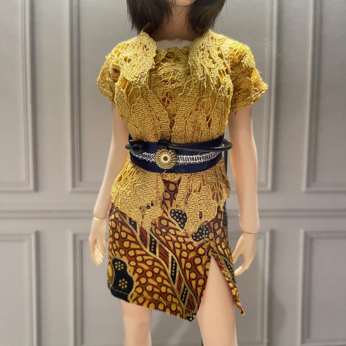 1/6 Female Kitbash Dress Kebaya Gold Phicen Tbleague Jiaou Doll