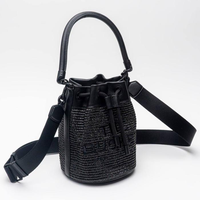 TAS MJ DTM WOVEN BLACK BUCKET BAG