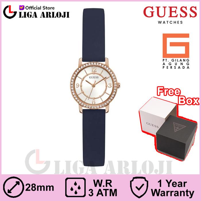 GUESS GW0469L2 Original MELODY Jam Tangan Wanita Analog Blue Silicone