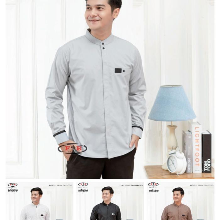 Kemeja koko sakura lengan panjang spun