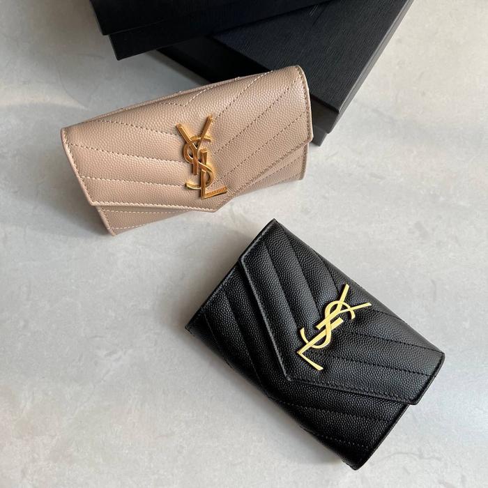 YSL SAINT LAURENT MONOGRAM SMALL ENVELOPE WALLET