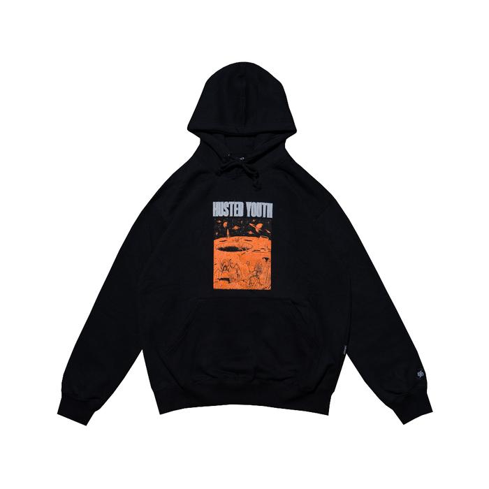 HOODIE HUSTED YOUTH SPECTRAL BLACK