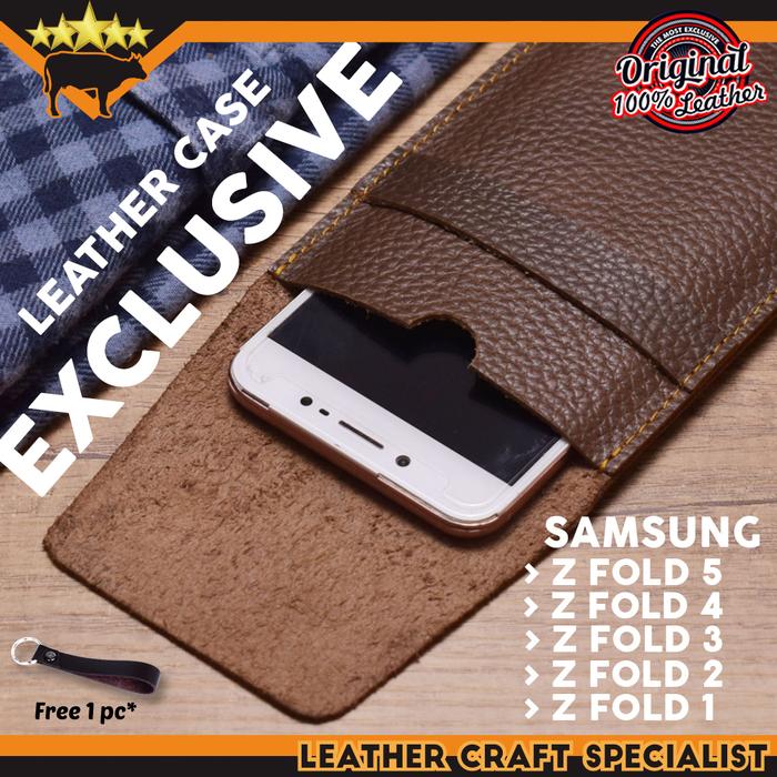 LEATHER POUCH SAMSUNG Z FOLD 5 , Z FOLD 4 , Z FOLD 3 , Z FOLD 2 MILL
