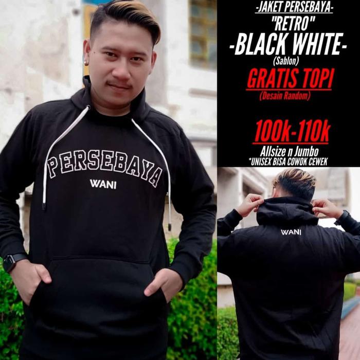 Jaket Hoodie Persebaya Bonek GRATIS TOPI Persebaya