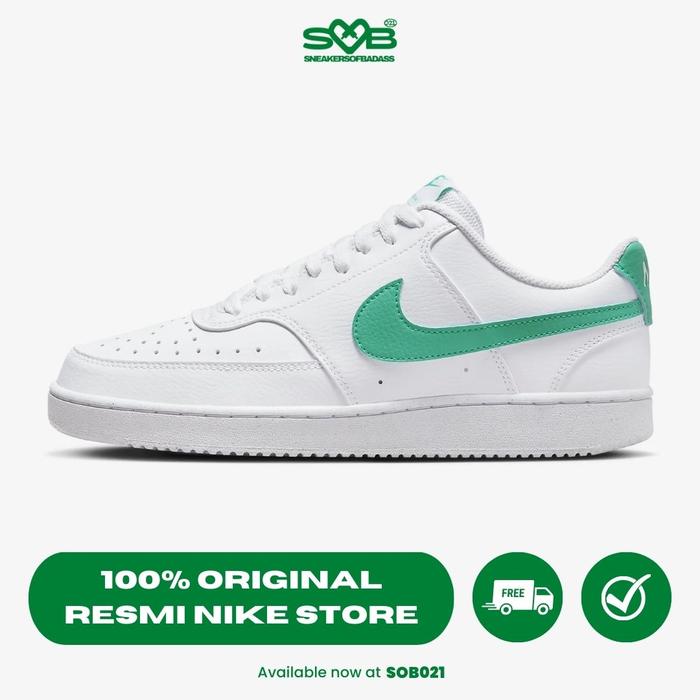 Sepatu Sneakers Nike Men Court Vision Low NN White/Jade - DH2987-109